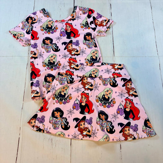 Princess Halloween Girl Skort Set