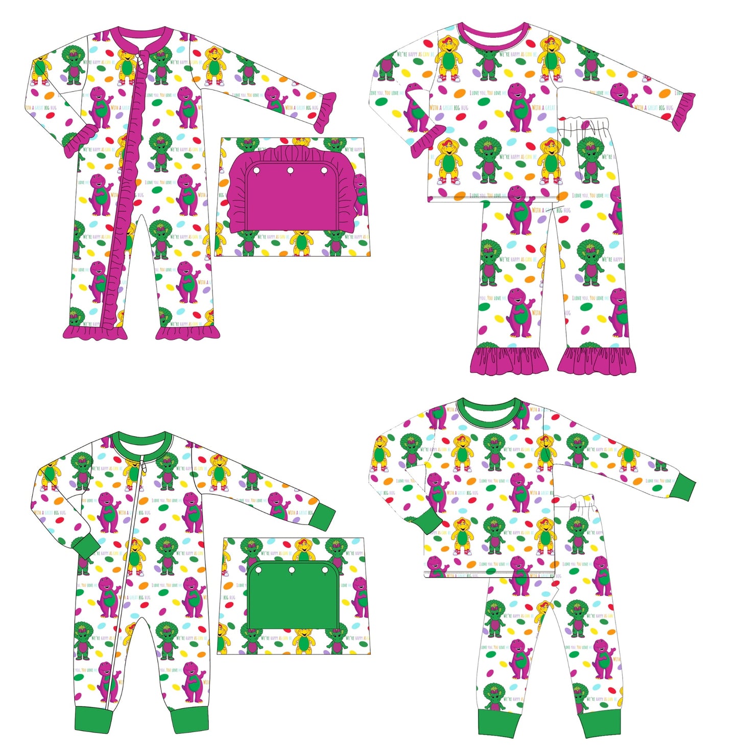 Purple Dinosaur PJ Collection - ETA mid December