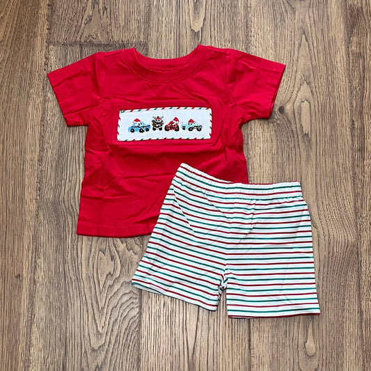 Cars Christmas Smocked Boy Set PO55