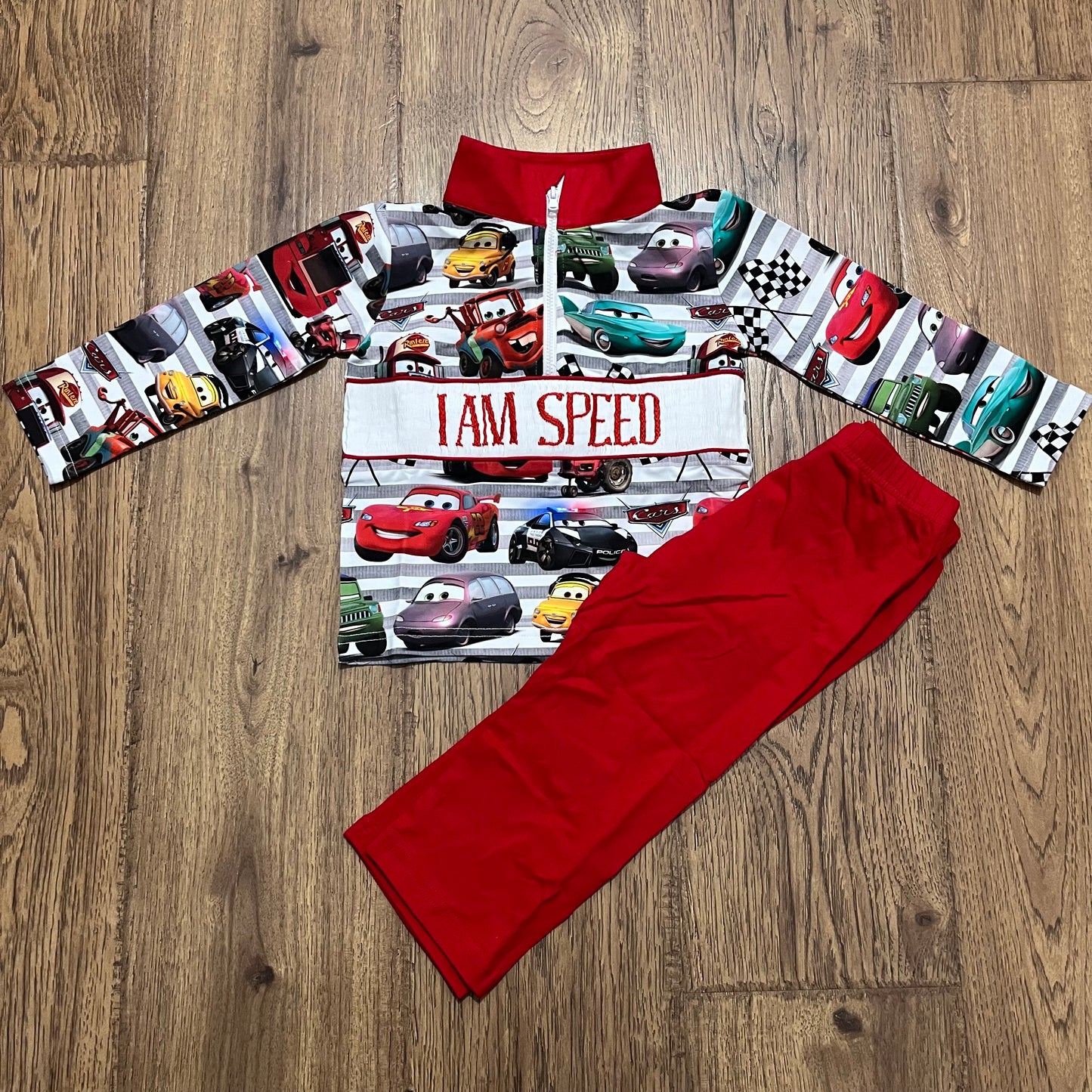 I Am Speed Smocked Pullover Set PO49