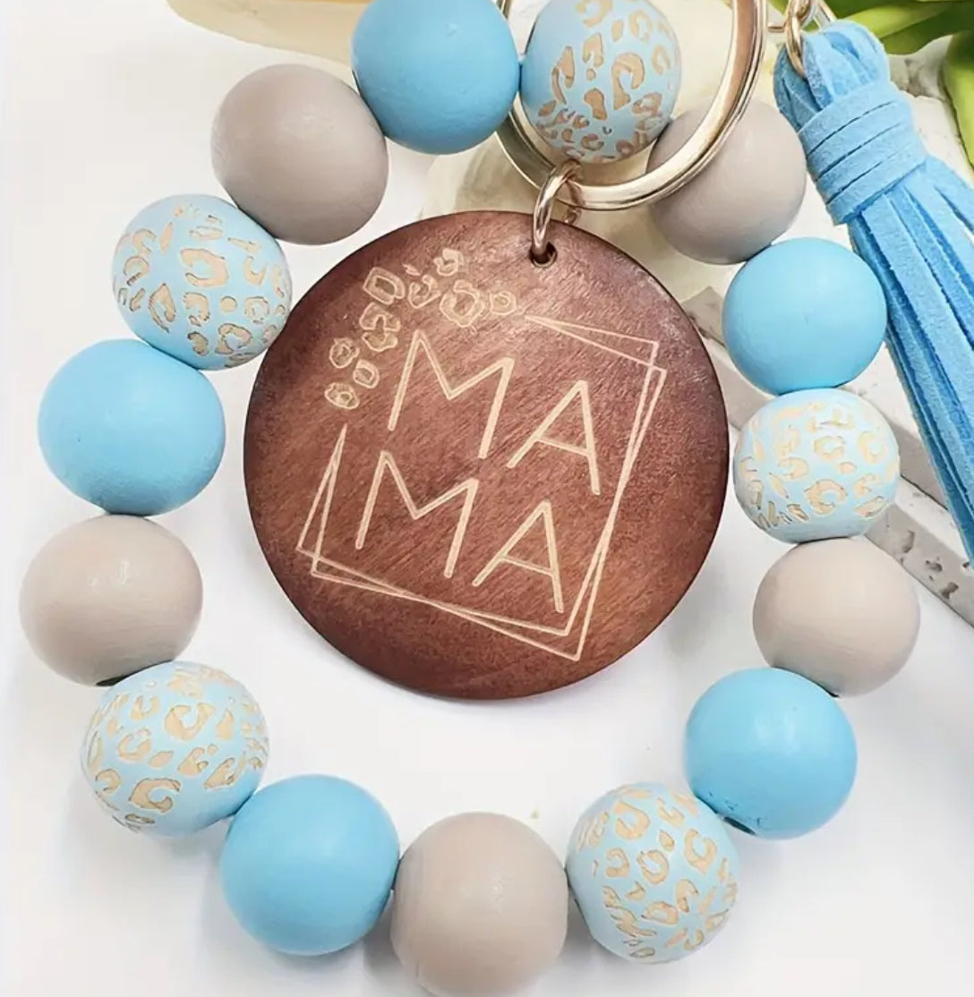 Mama Blue Key Chain