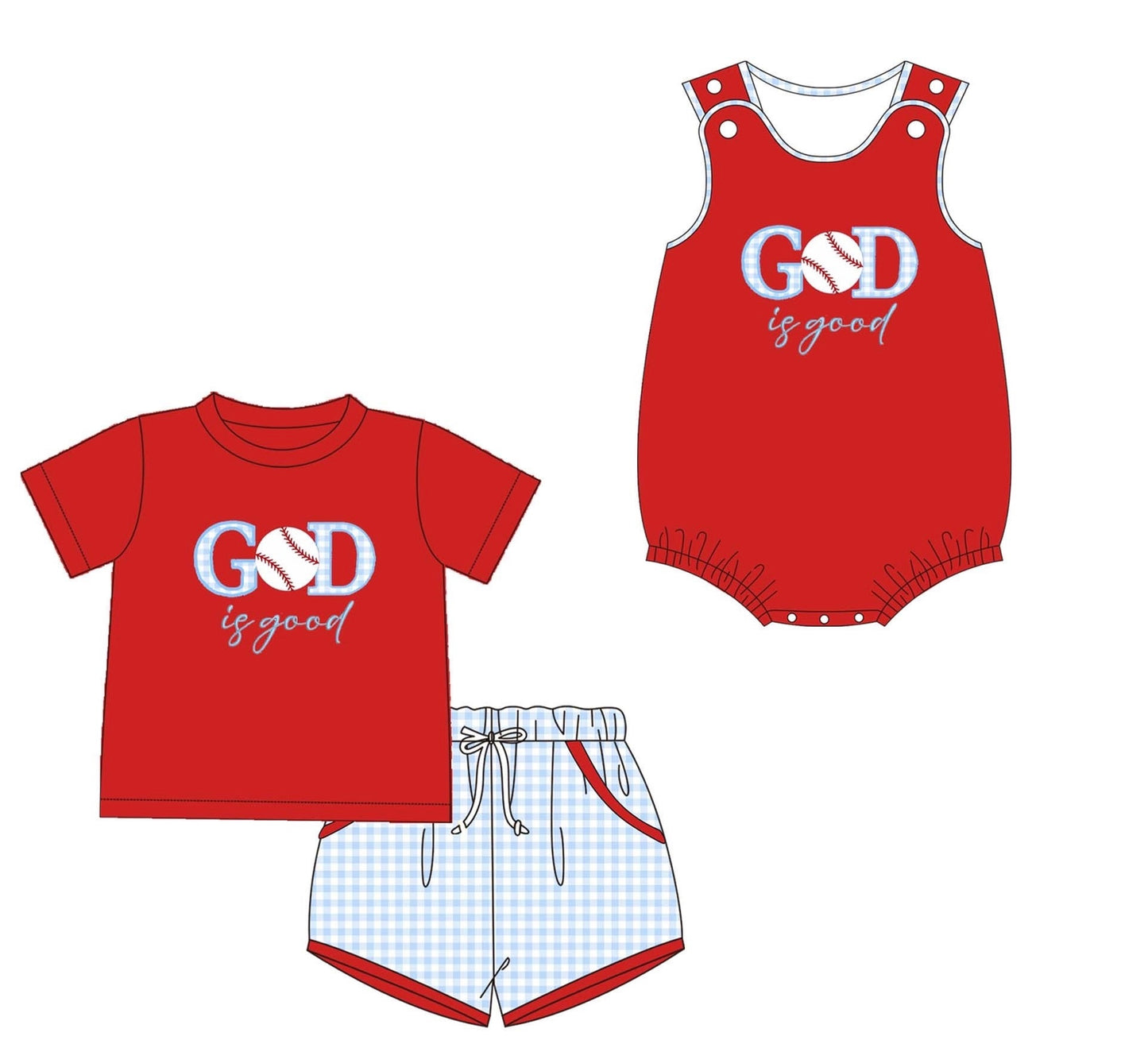 God Is Good Baseball Appliqué Collection - ETA early May