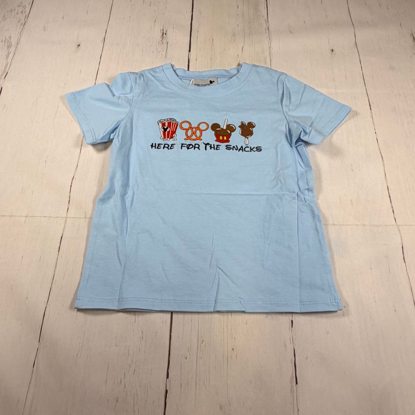 Here For The Park Snacks Embroidered Boy Shirt