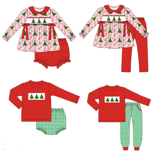 Christmas Tree Trio Embroidered Collection - ETA early September
