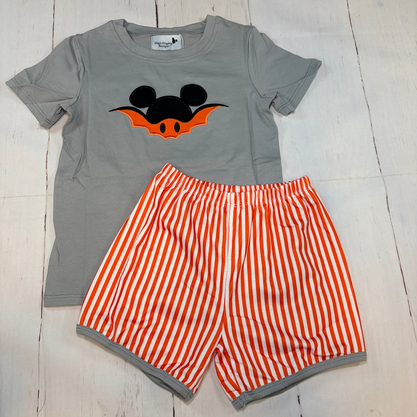 Batty Mouse Appliqué Boy Short Set