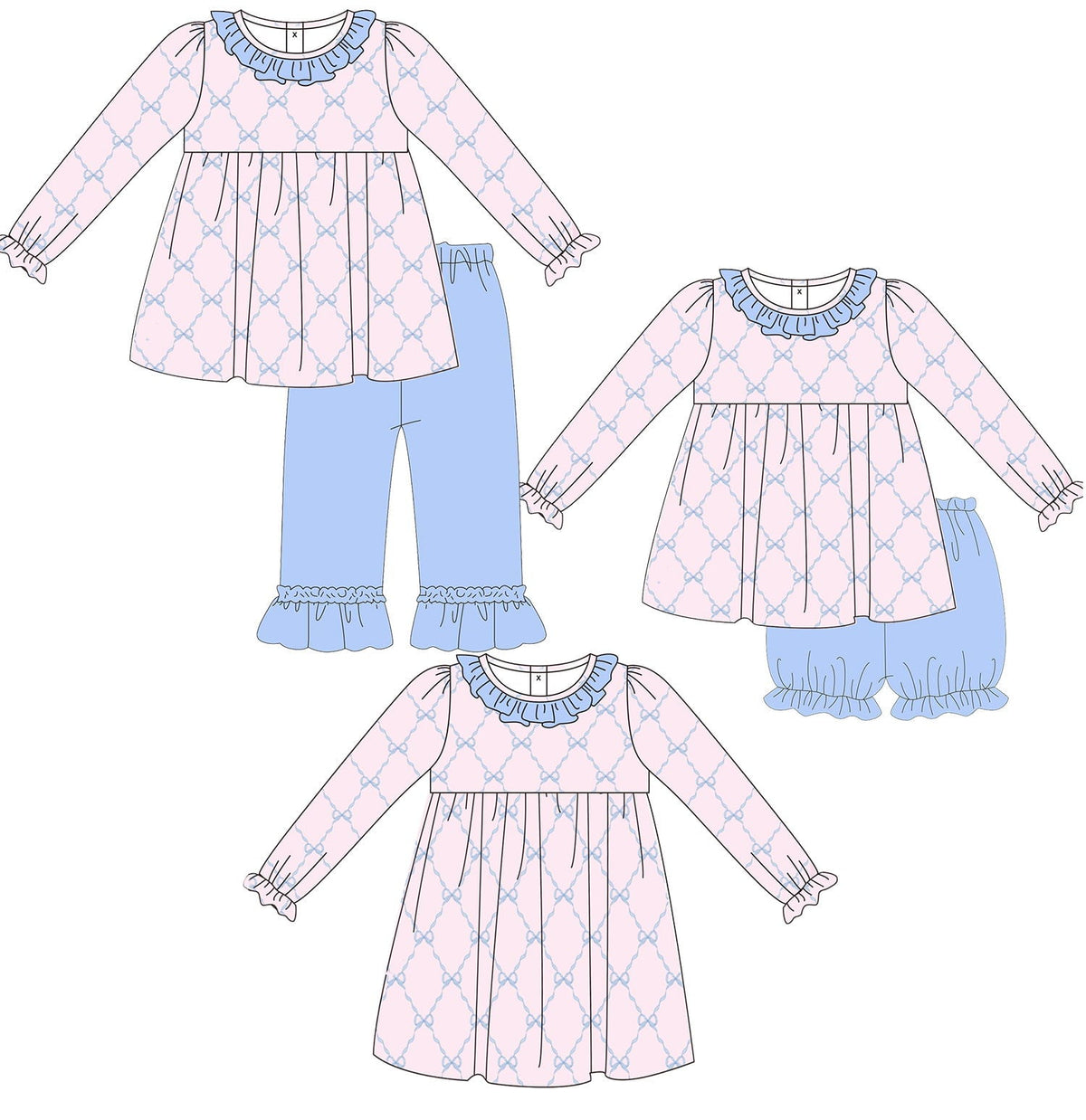 Blue Bow Lattice Collection - ETA late January