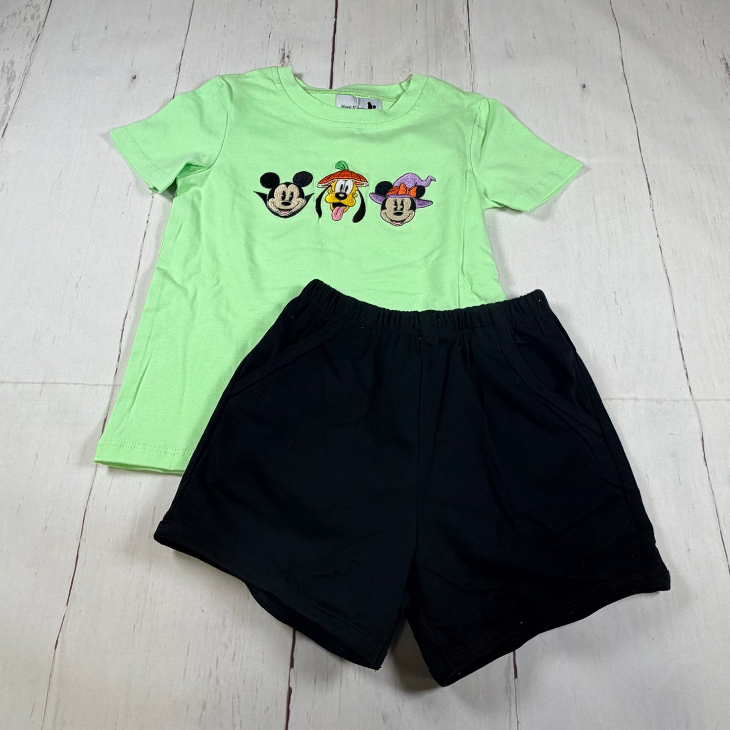 Character Halloween Trio Embroidered Boy Short Set