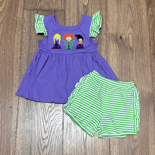 Hocus Pocus Appliqué Girl Short Set