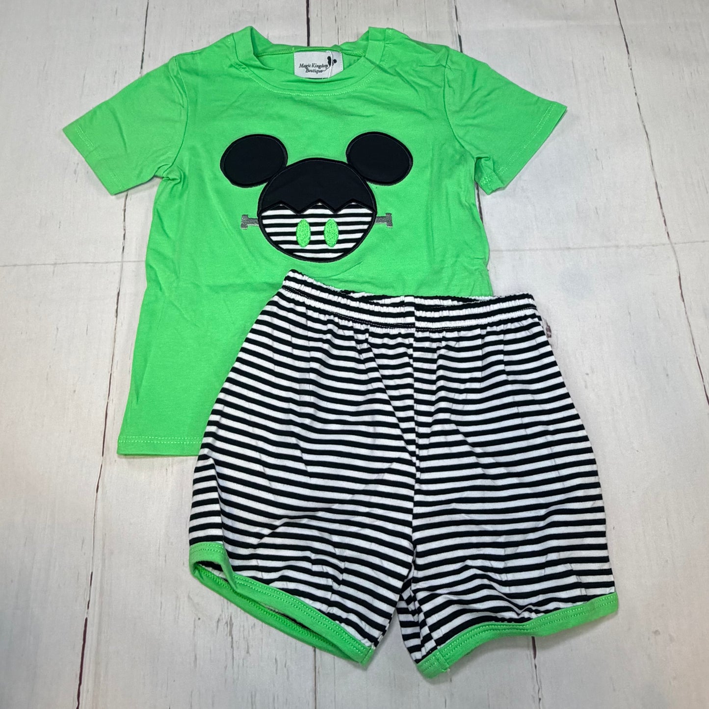 Franken Mouse Appliqué Boy Short Set