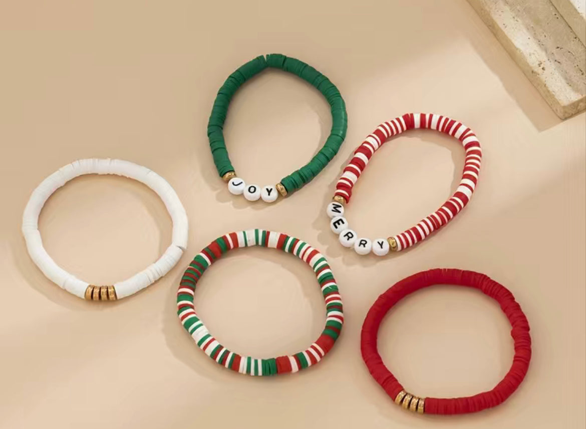 Christmas Stacked Bracelets