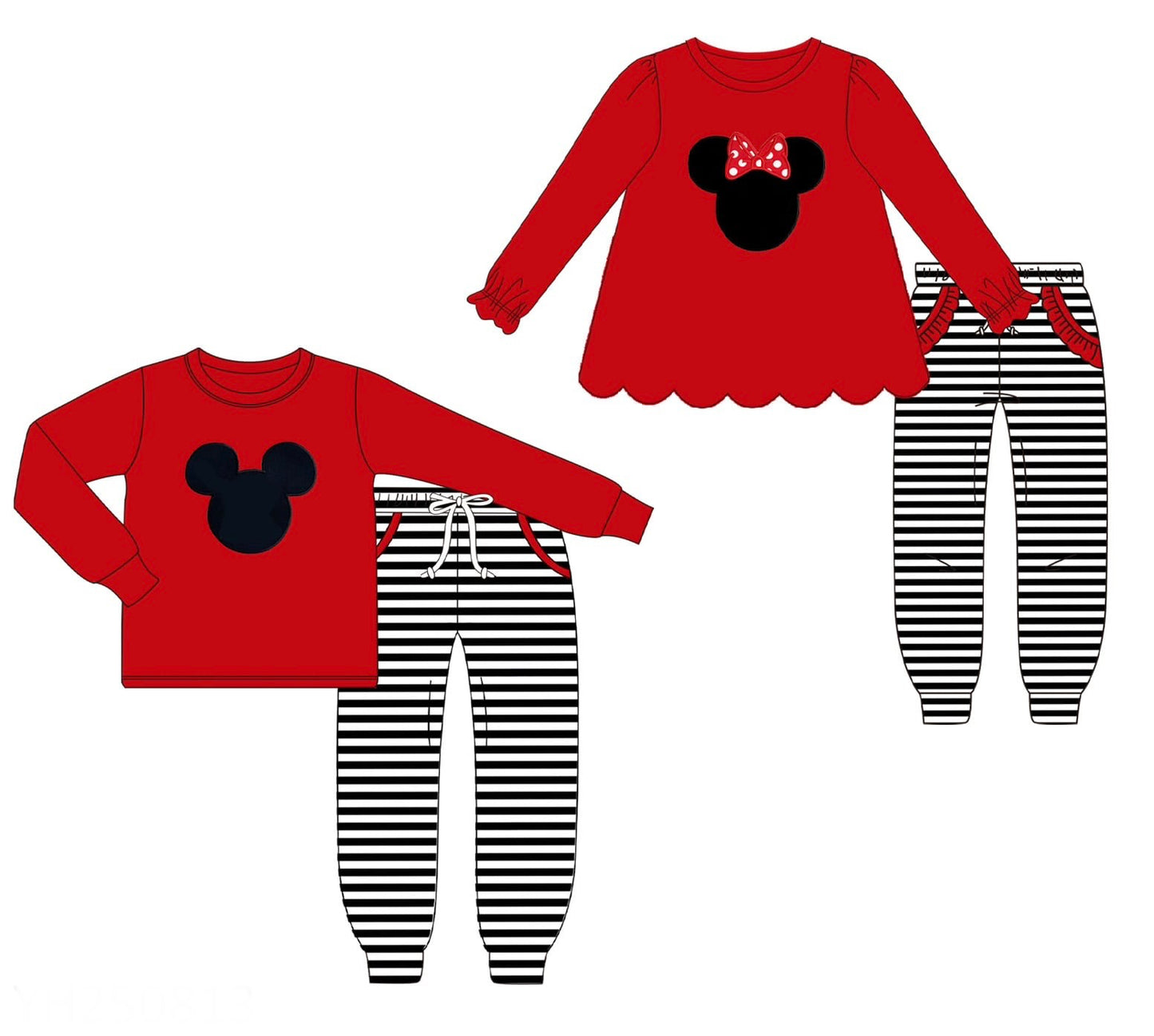 Red Mouse Appliqué Sets - ETA mid December