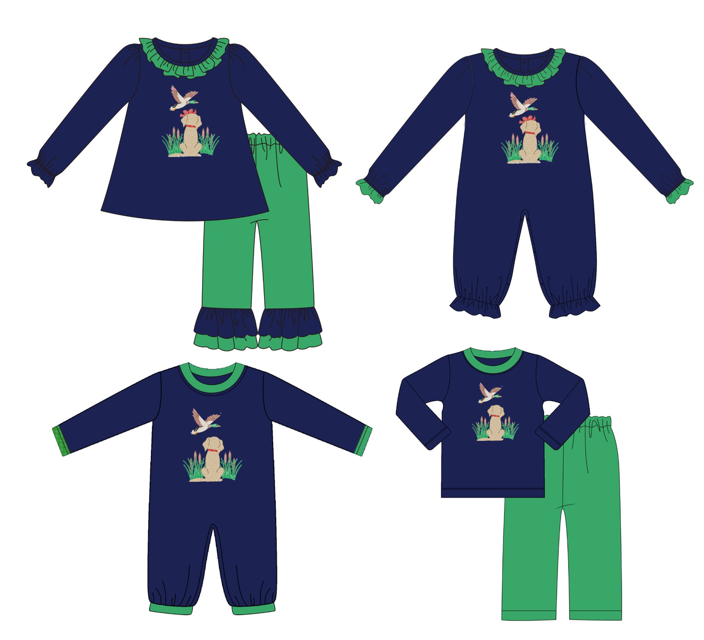 Dog and Duck Embroidered Collection - ETA late November
