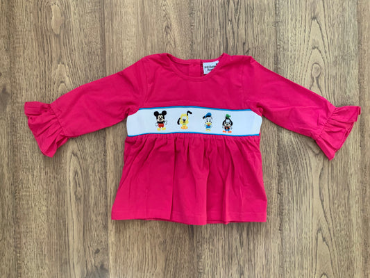Mouse and Friends Smocked Girl Shirt PO42