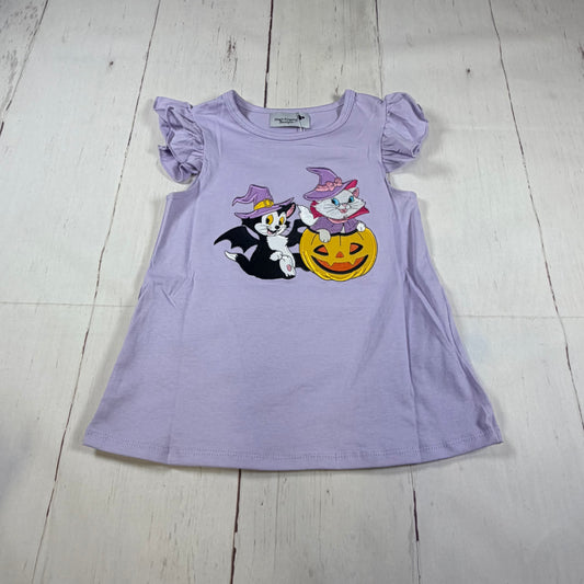 Minnie/Figaroa Halloween Embroidered Girl Shirt