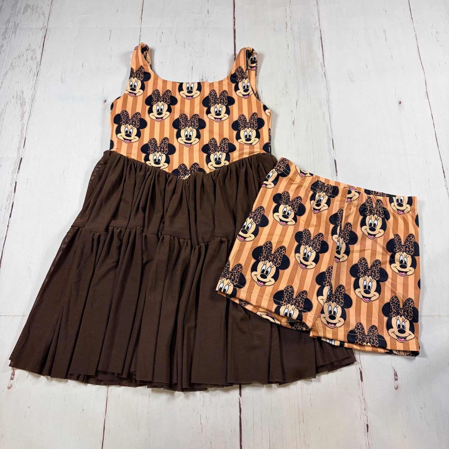 Leopard Mouse Mesh Dress (with undershorts)