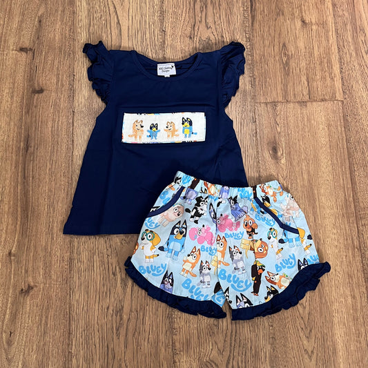 Heeler Smocked Girl Set