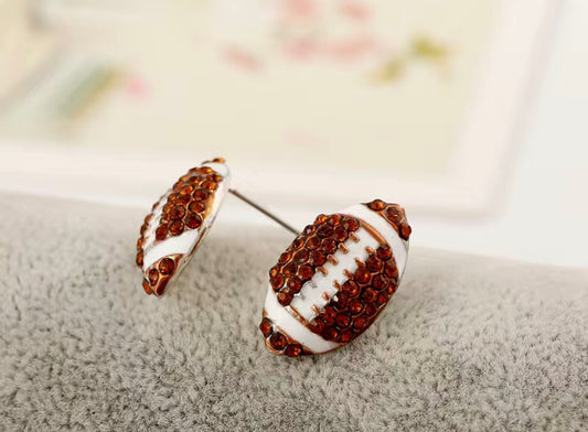 Football Rhinestone Earrings