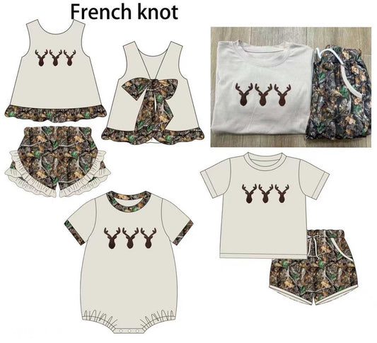 Deer Trio French Knot Collection - ETA mid June