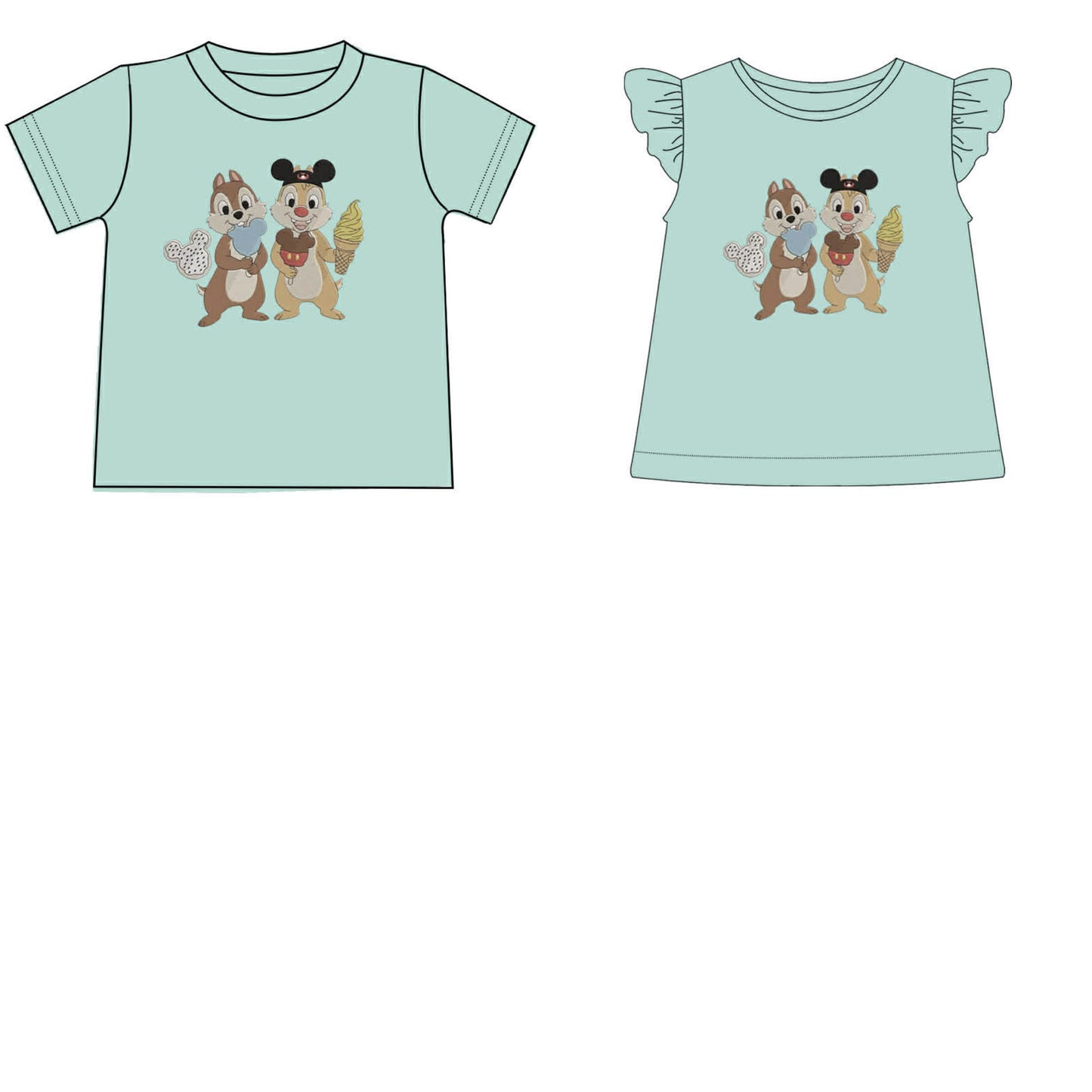 Chip & Dale Park Snacks Embroidered Shirts - ETA mid November