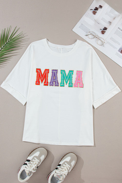 Mama Patch Oversized Shirt
