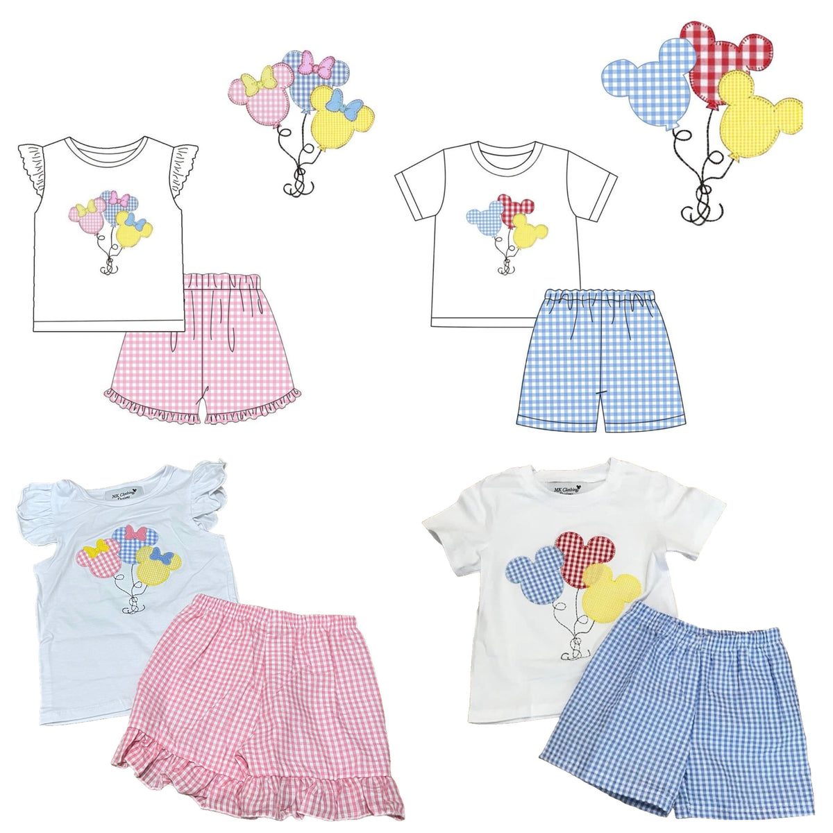 Mouse Balloon Appliqué Sets - ETA early February