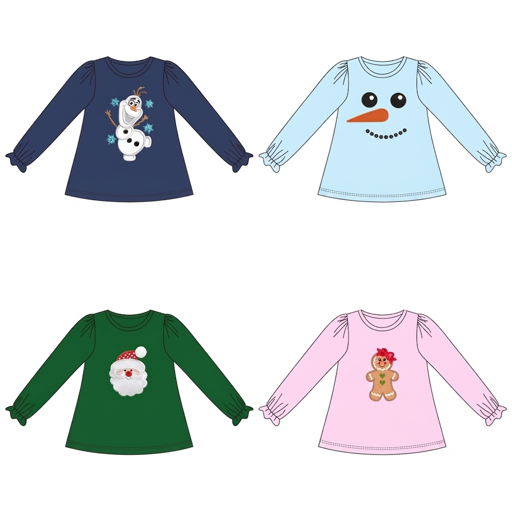 Christmas Appliqué Girl Shirts - ETA mid September