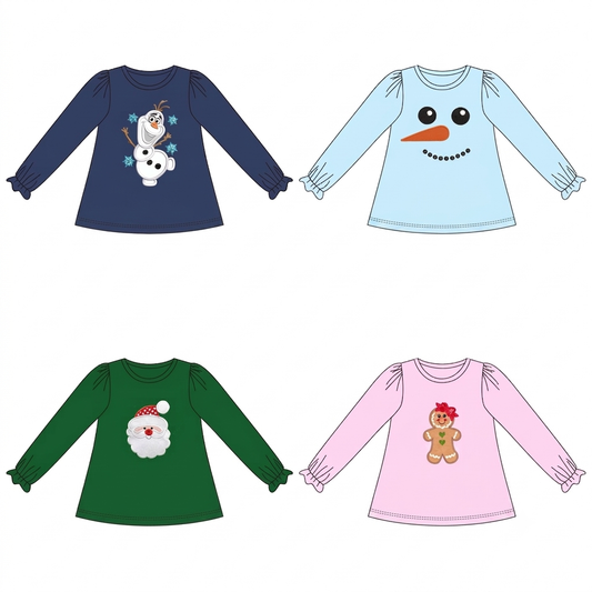 Christmas Appliqué Girl Shirts - ETA mid September