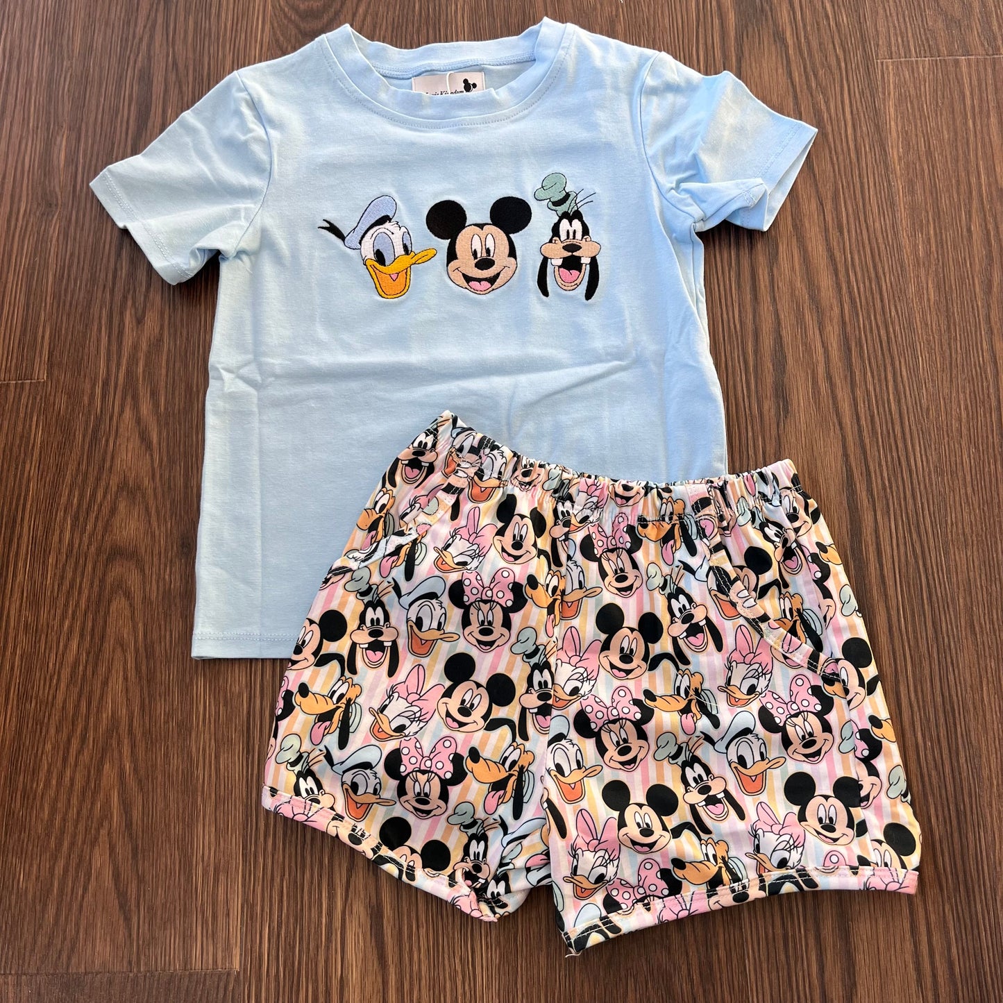 Character Stripes Embroidered Boy Set