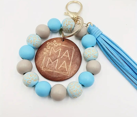 Mama Blue Key Chain