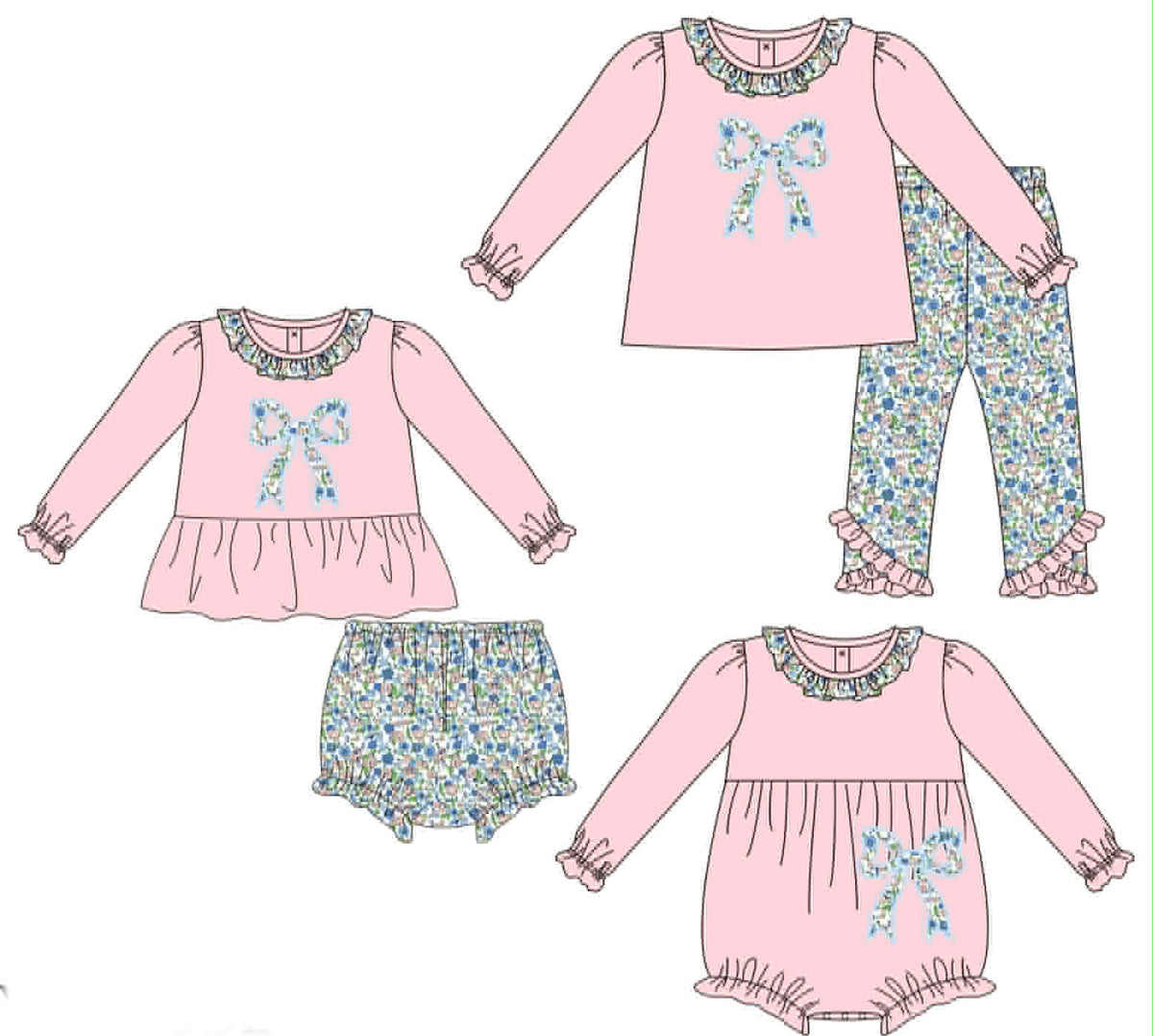Floral Bow Appliqué Collection - ETA late February