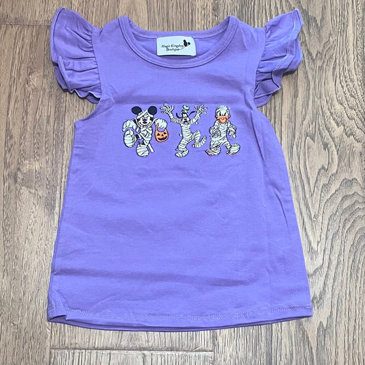 Character Mummies Embroidered Girl Shirt