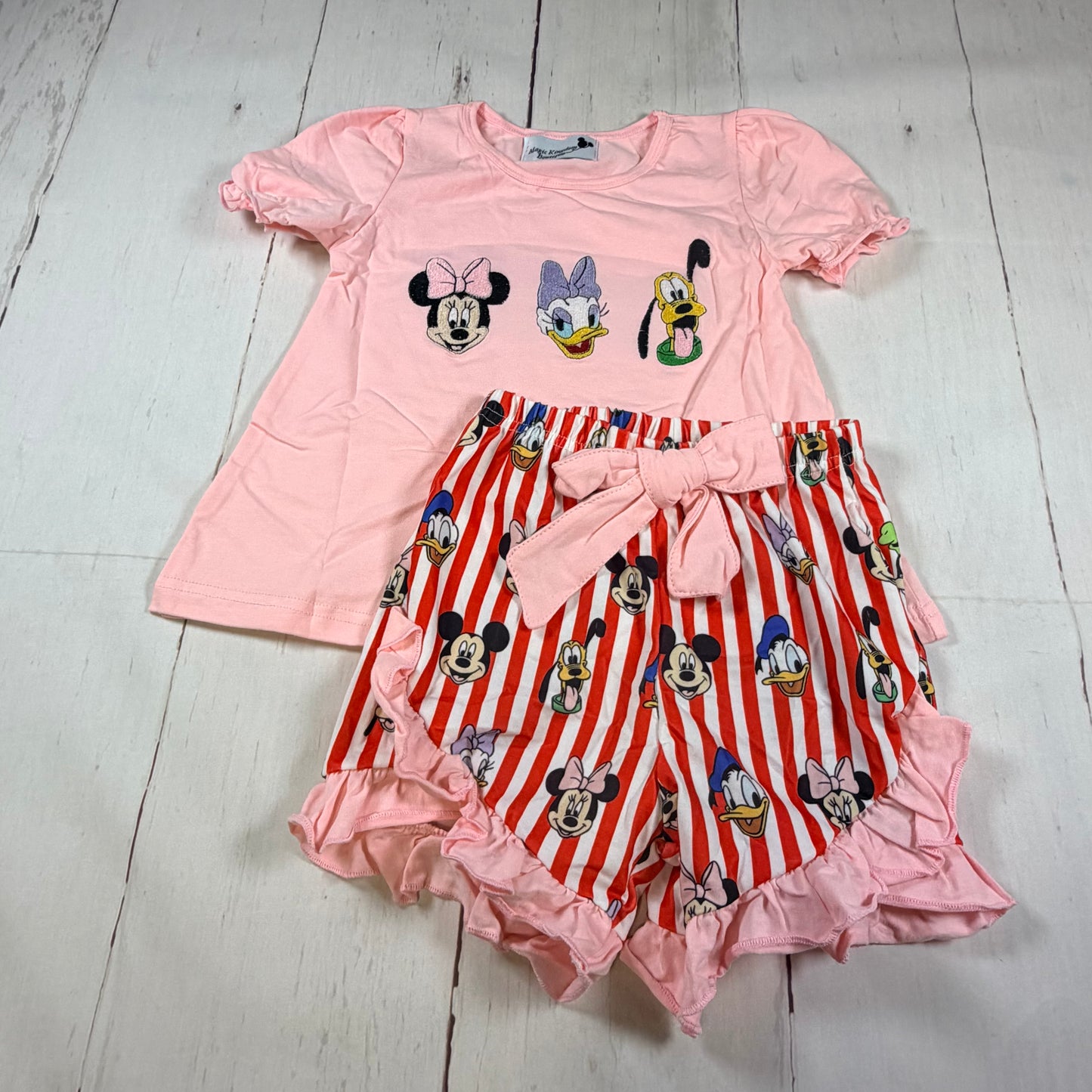 Character Trio Embroidered Girl Set