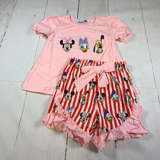 Character Trio Embroidered Girl Set