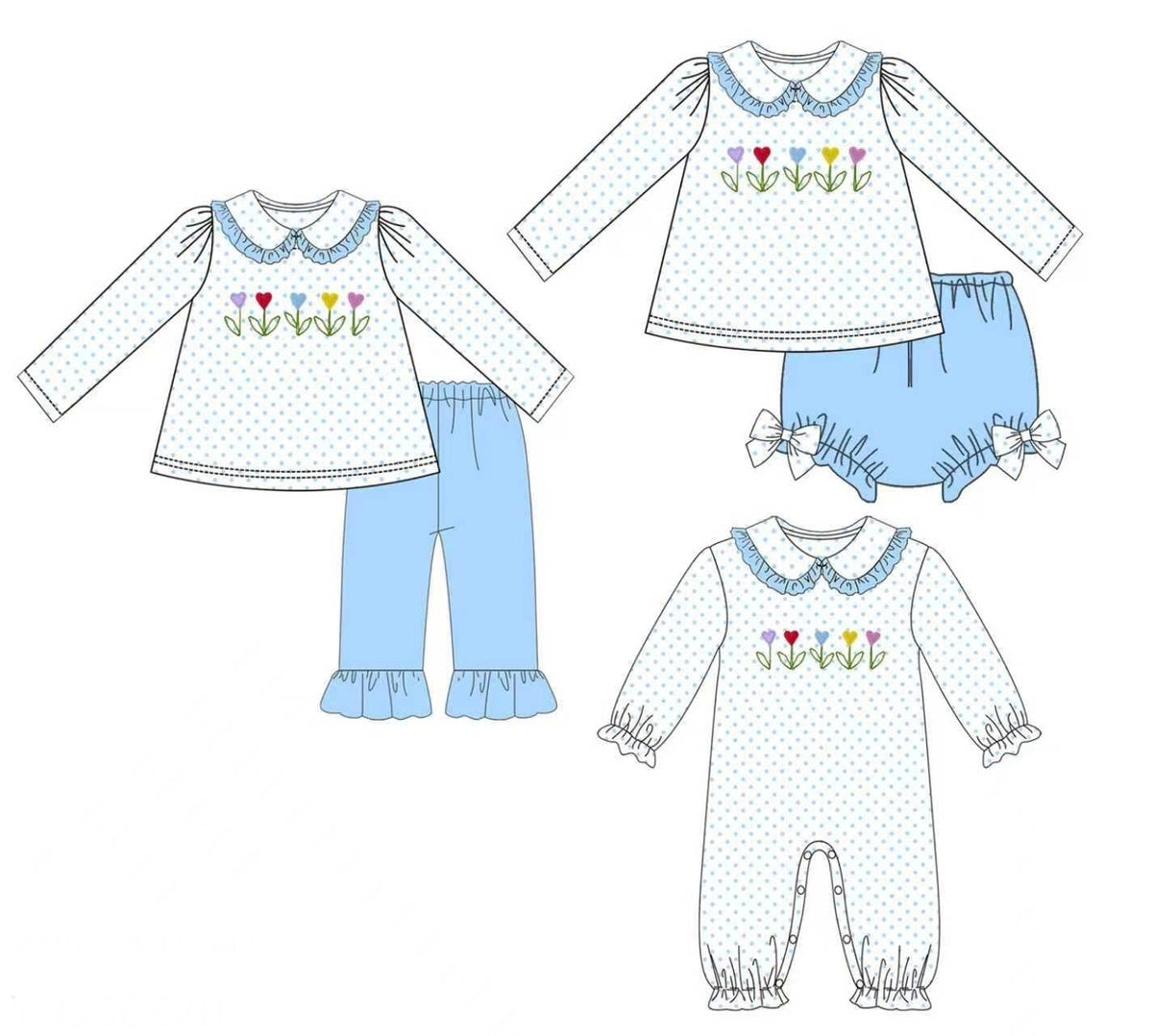 Tulips Embroidered Collection - ETA late January