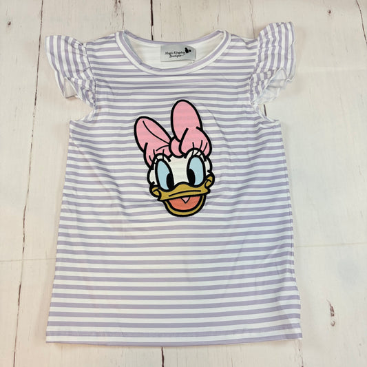 Purple Duck Appliqué Girl Shirt