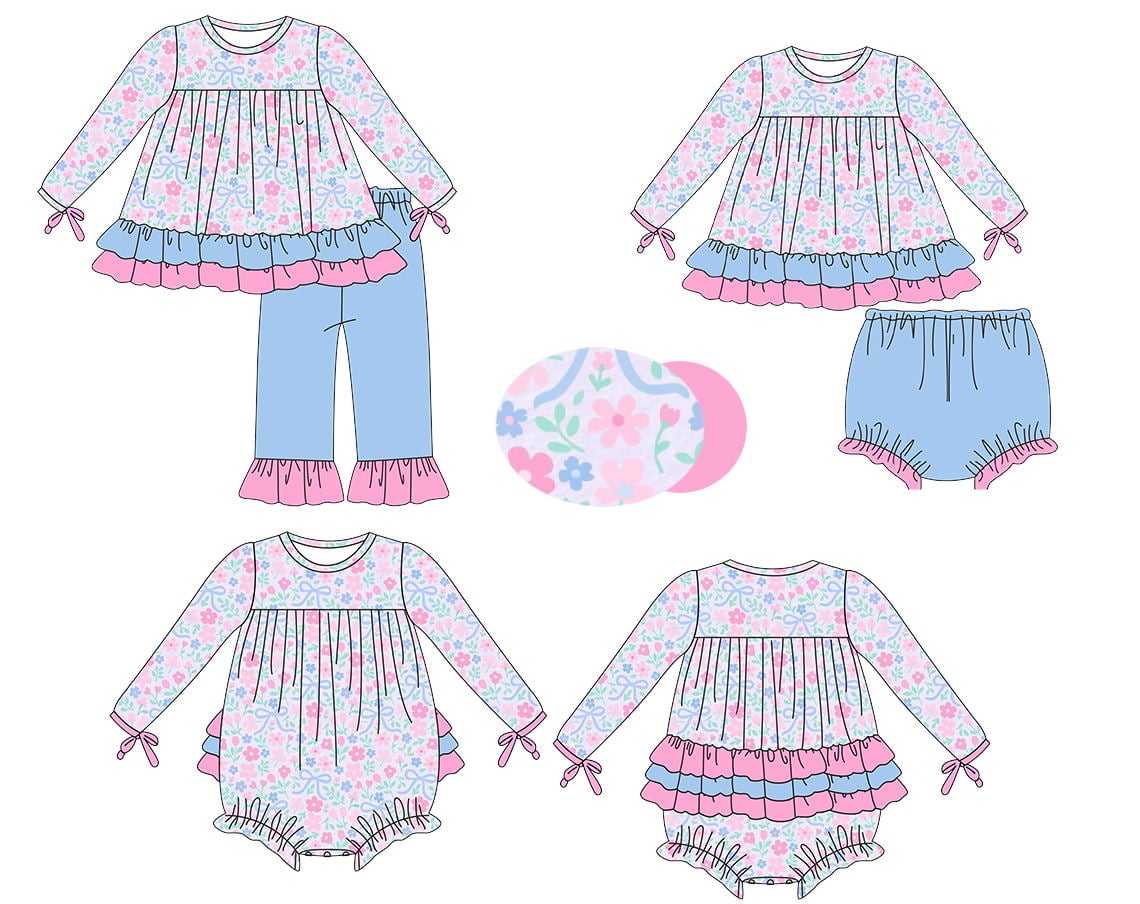 Floral and Blue Bows Collection - ETA late November