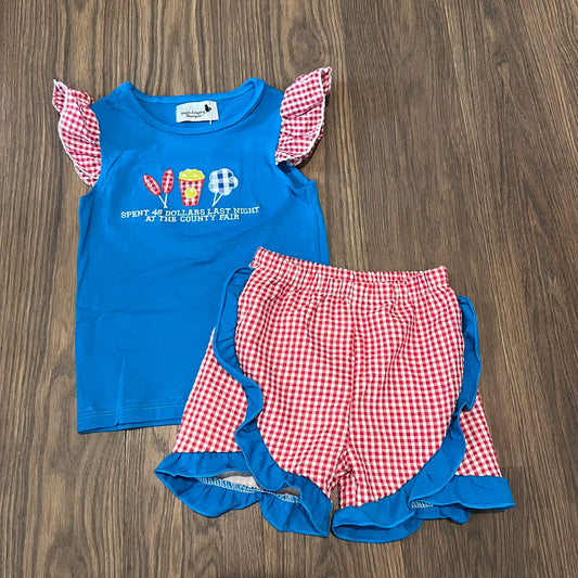 Fair Appliqué Girl Short Set