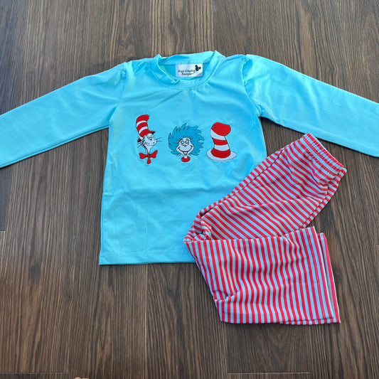 Seuss Characters Embroidered Boy Set