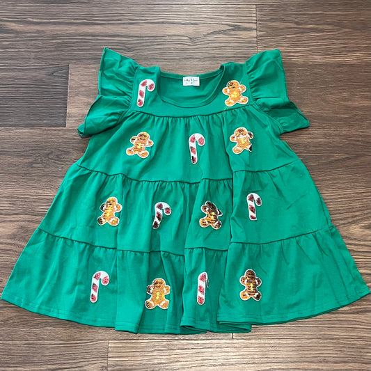 Green Sequin Christmas Dress