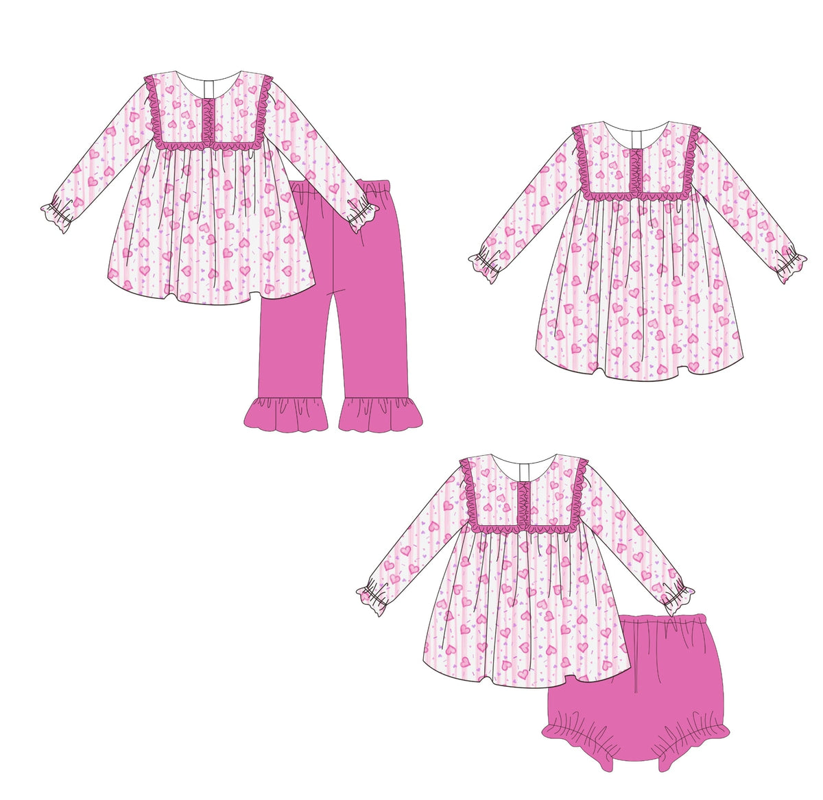 Pink Hearts and Stripes Collection - ETA late January