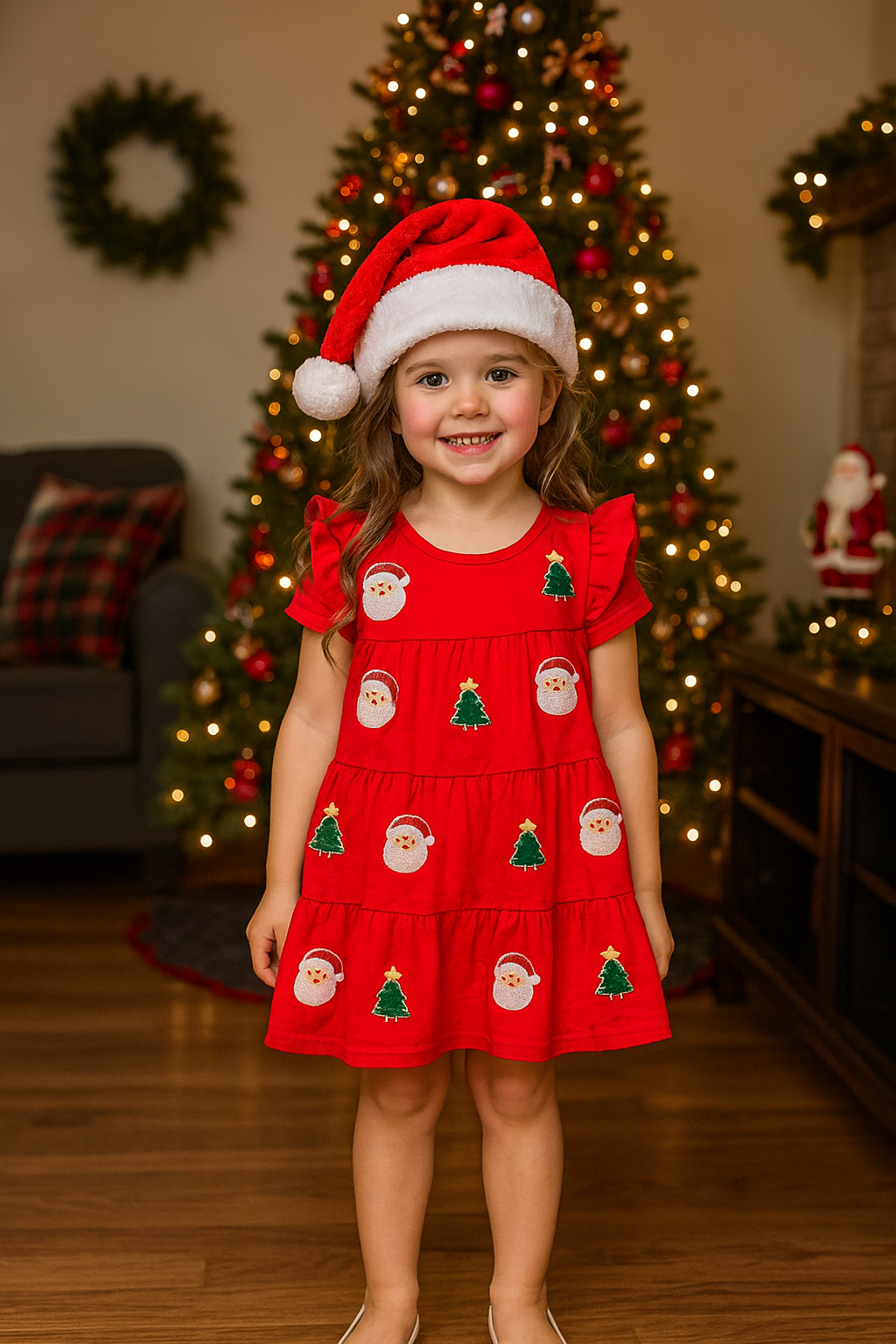 Red Sequin Christmas Dress