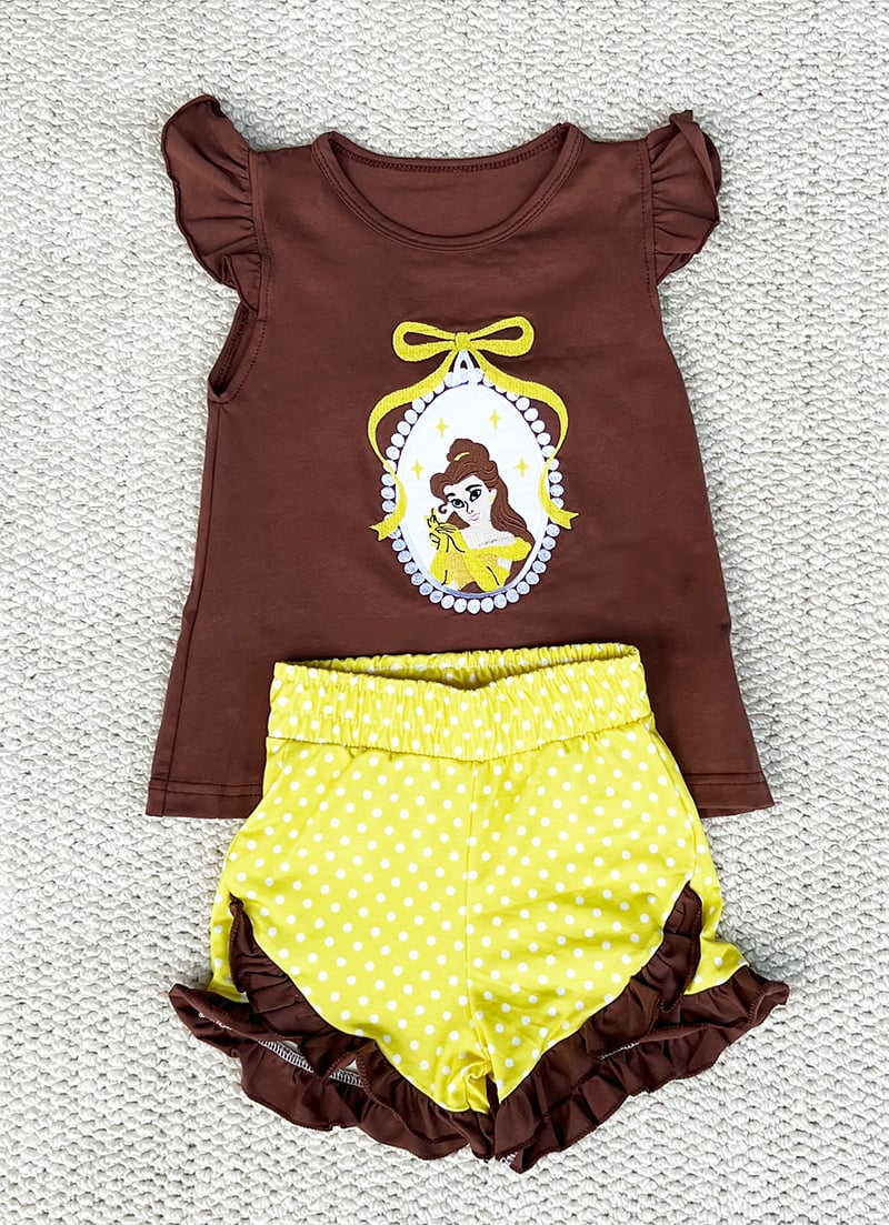 Princess Appliqué Short Sets