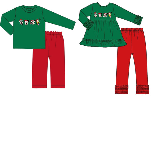 Character Christmas Embroidered Pant Sets - ETA late September