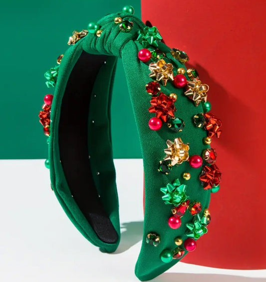 Christmas Beaded Headband