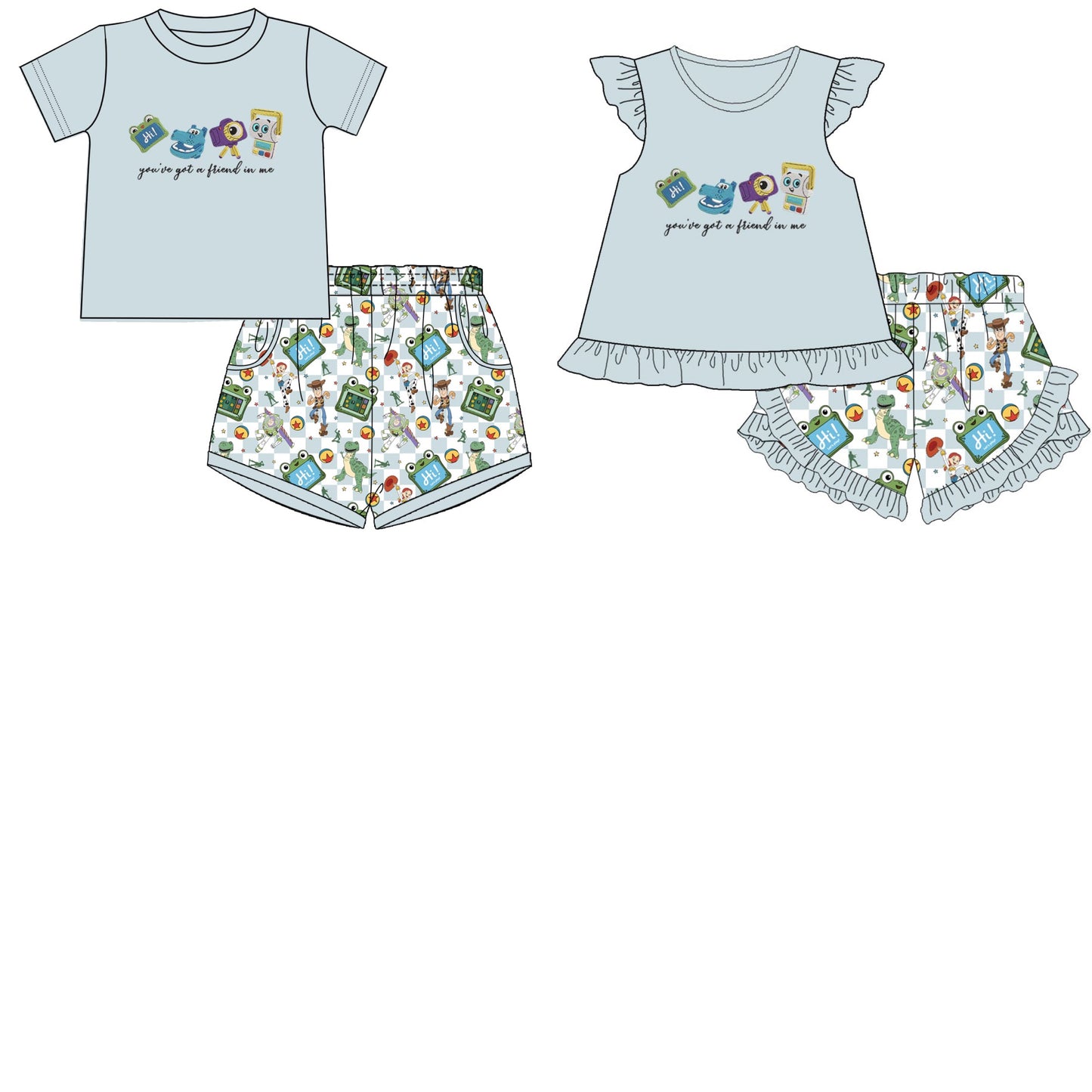 Toy Story 5 Embroidered Sets - ETA mud August