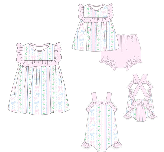 Pink and Blue Bows and Floral Collection - ETA mid June