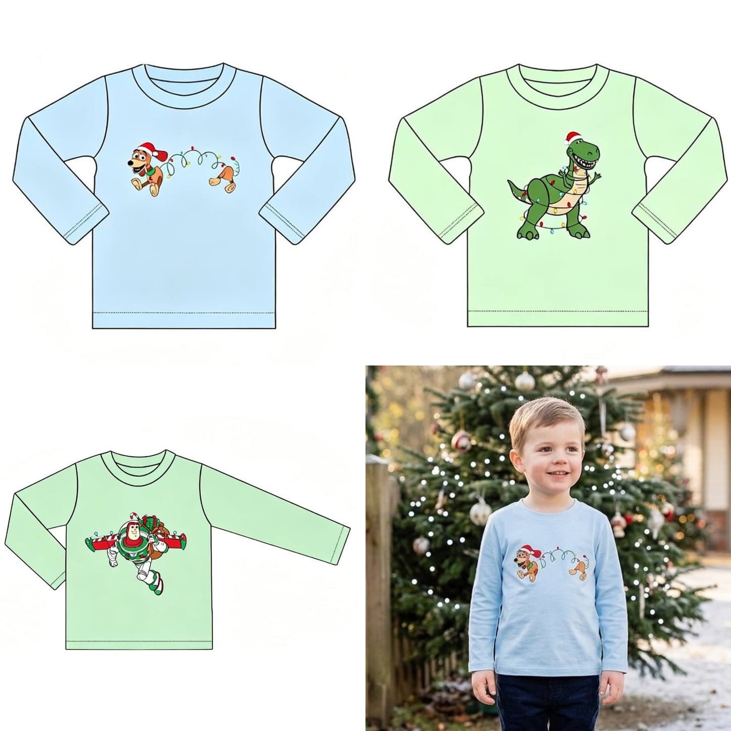 Toy Story Christmas Embroidered Shirts - ETA late September