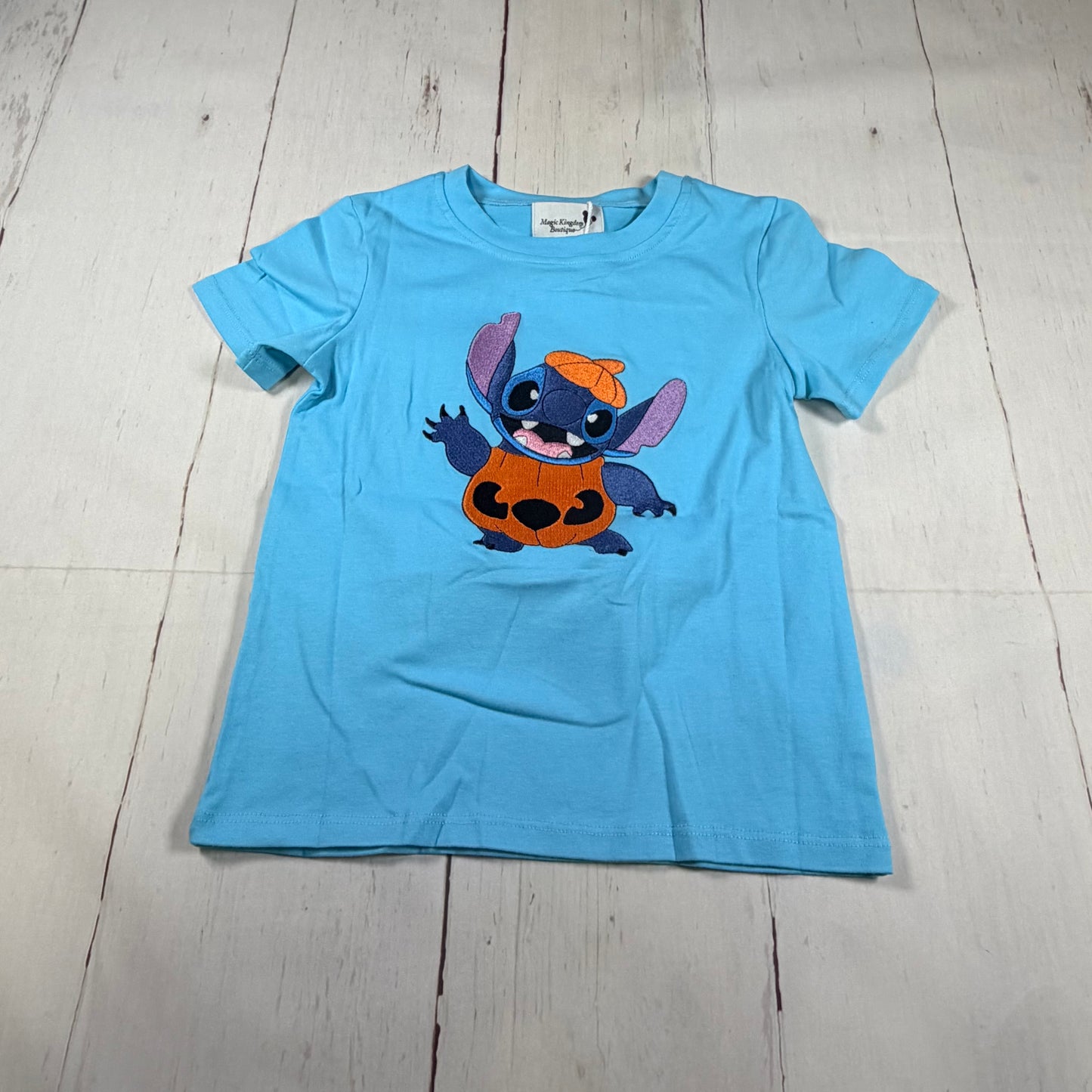 Stitch Halloween Embroidered Boy Shirt