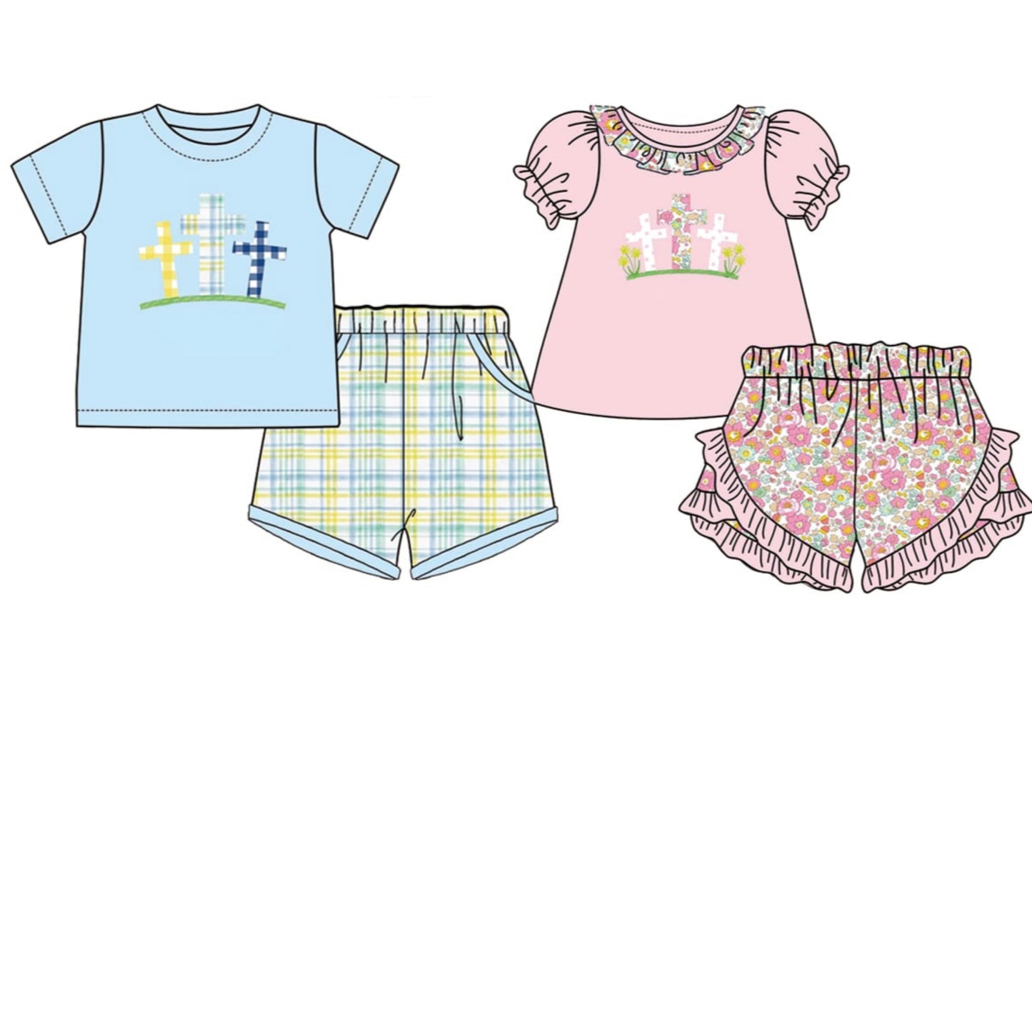 Cross Trio Embroidered Sets - ETA mid March