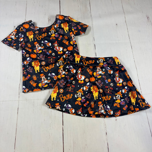 Small World Halloween Girl Skort Set
